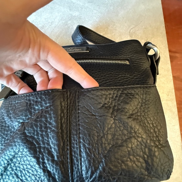 VTG Cole Haan Black Pebble Leather Elegant Crossbody Bag - Picture 10 of 14